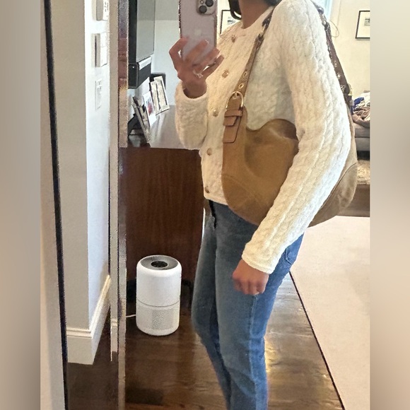 Coach suede handbag. - Picture 10 of 12